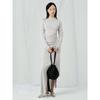 Anggae Light Jersey Unbalanced Long Skirt Silver