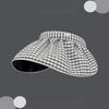 2026 New Plaid Open-Top Hats Girls,Women Face-Shielding,, Seaside And Beach Use Sunhat Wide Brim Foldable