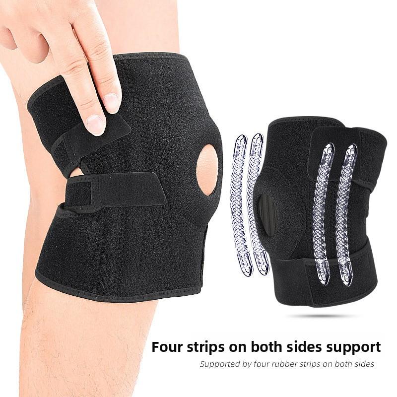 Open Knee Pads Compression Straps Squat Skipping Rope Sports Support Knee Pads Running Cycling Outdoor Mountaineering Protective Gear