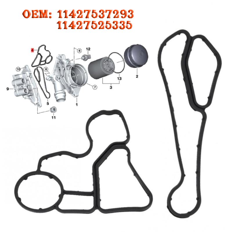 JEAZEA Oil Filter Cooler Stand Housing Adaptor Gasket Seal Set 11428643758 For BMW Mini R56 Cooper 11668626471 11427537293