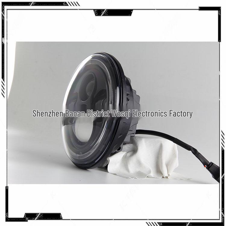 Harley Wrangler 7-inch LED Headlight with Angel Eye, DRL, and Turn Signal