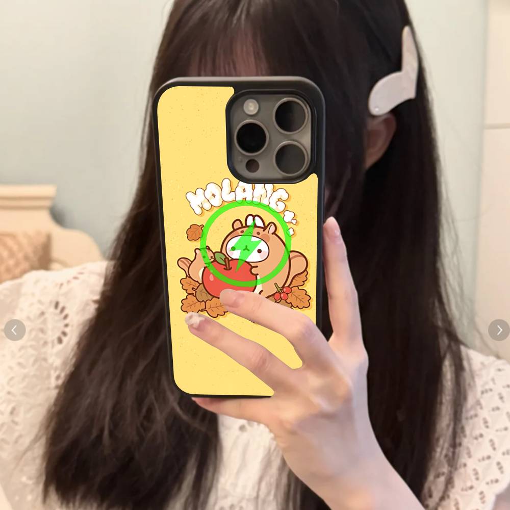 Kawaii Cute Rabbit M-MolangS Anime Magnetic For Magsafe Phone Case For IPhone 17 Air 16 Pro Max 15 14 13 12 11 Protective Cover