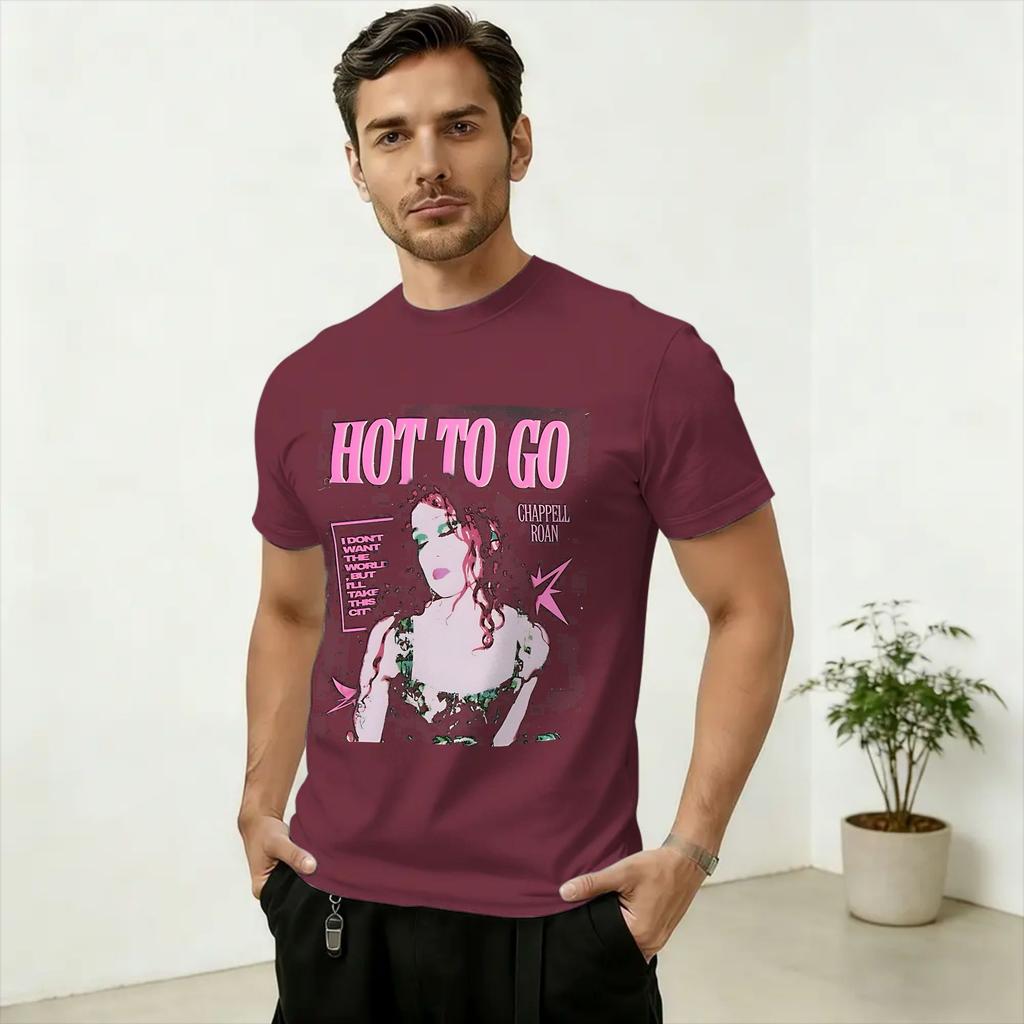 Singer Chappell Roan Art Unisexs T Shirts Vintage Tee Shirt Short Sleeve Crewneck TShirts 100 Cotton Plus Size Clothing