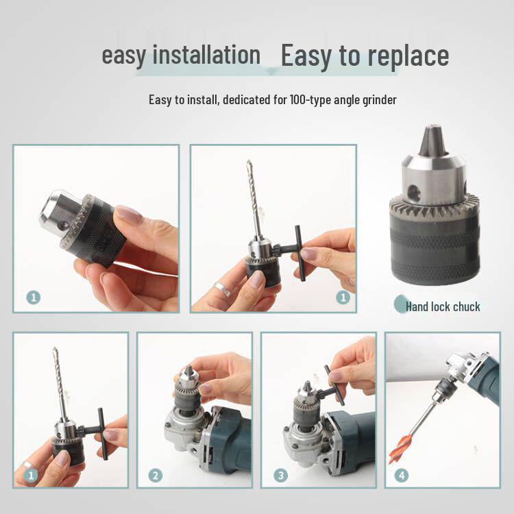 Multi-Function Angle Grinder To Drill Conversion Chuck