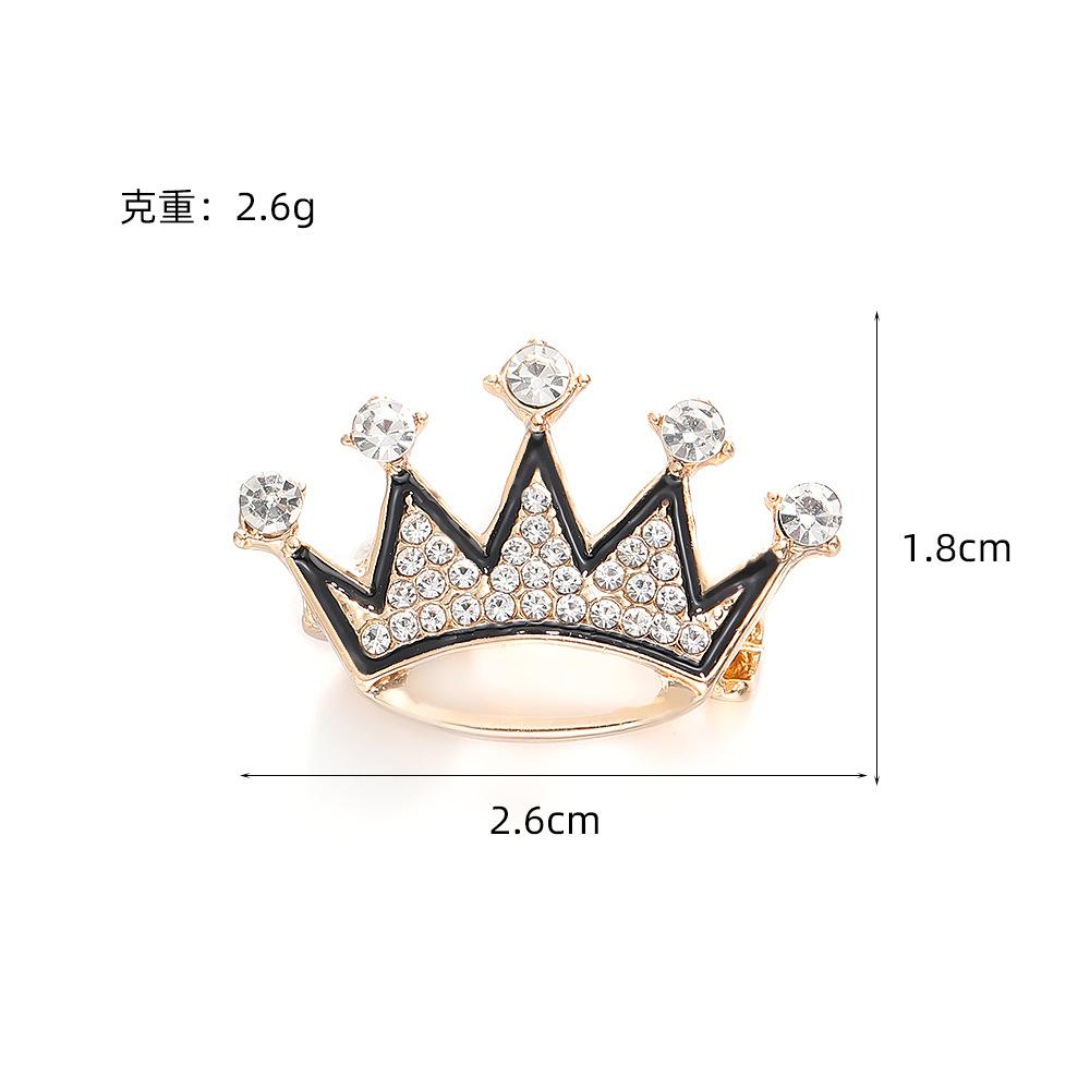 

Японська креативна маленька брошка-корона, чорний край з діамантами, аксесуари для лацкана костюма в стилі легка розкіш, шпилька проти світла