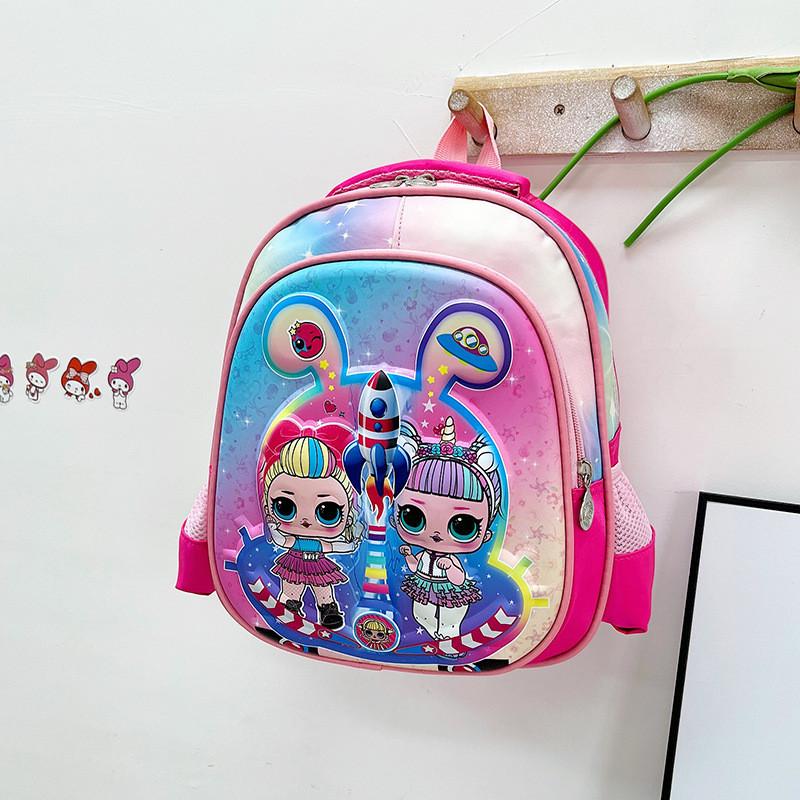 Adorable Cartoon Hard Shell Backpack For Kids Trendy And Lightweight Nylon Bag StyleA