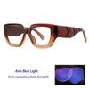 Ladies Fashion Large Frame Anti Blue Light Photochromic Reading Glasses Thick Border Prescription Eyewear