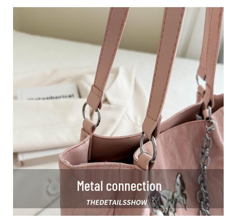 2024 Silberne Lässige Schmetterling Tragetasche - Damen Große Kapazität Sommer Mode Schultertasche