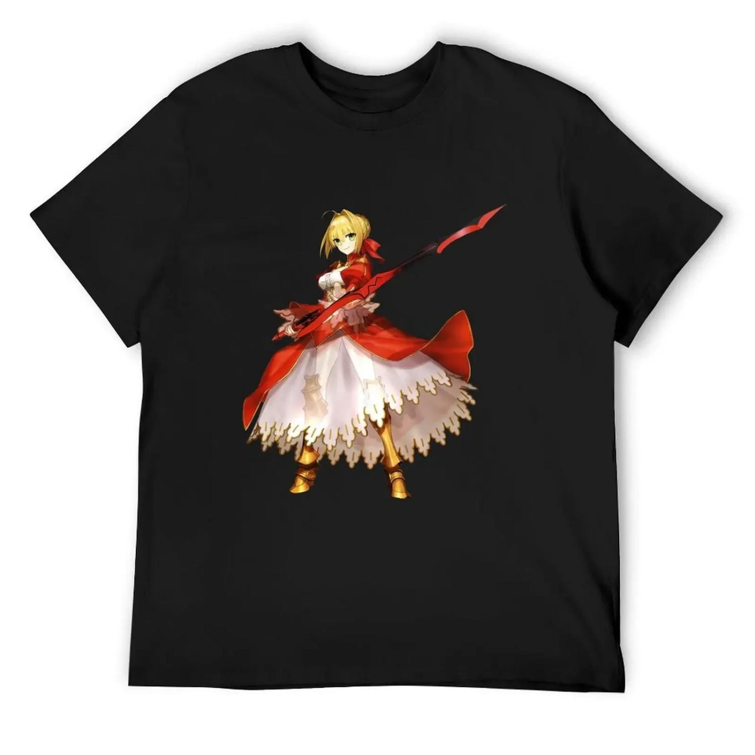 Fate EXTRA - Нерон Клавдий Цезарь Август Германик Футболка лето 2025 корейская мода люксовая одежда мужская XXXXXL чёрный