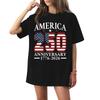 Women's Round Neck Printed Short-sleeved T-shirt Top