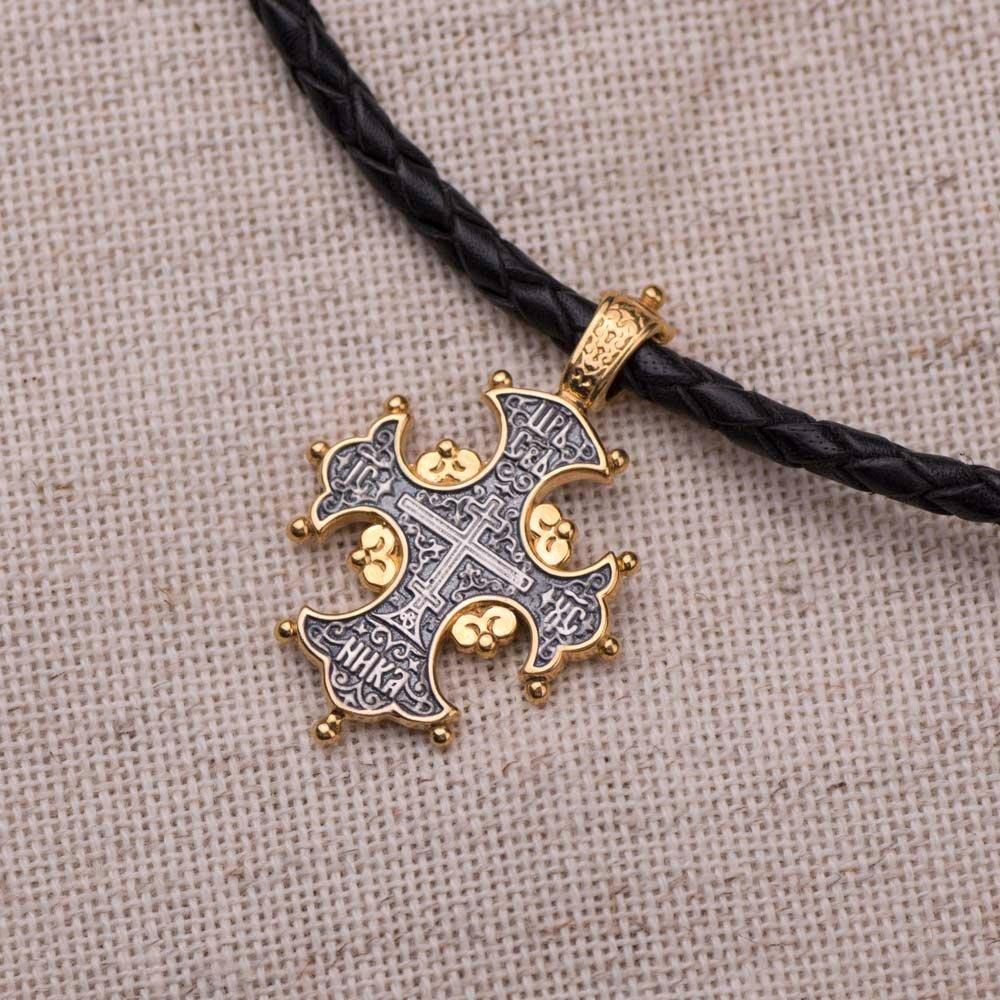 

Срібний хрест з позолотою срібний