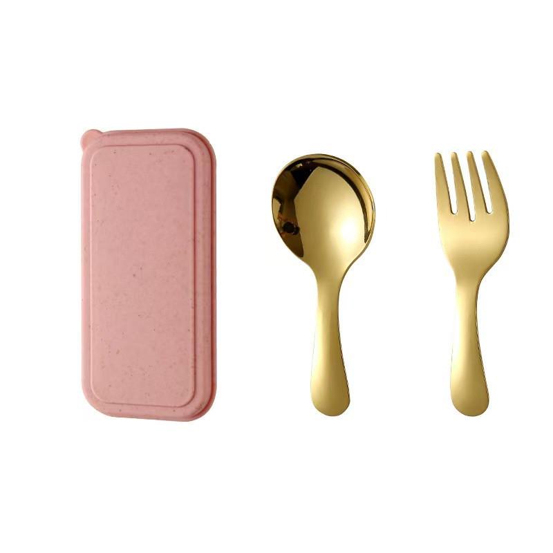 Stainless Steel Mini Spoon Fork Portable Tableware Cutlery Set For Lunch Hiking Outdoor Camping Cooking Supplies