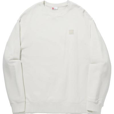 Li Ning Vital Series Solid Color Breathable Versatile Loose Sweatshirt Unisex Sweatshirt Pearl-White AWDUB31-1