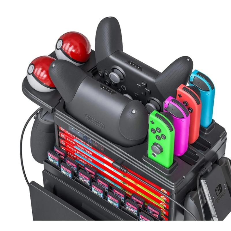 Switch Joy Con Handle Seat Charging Disc Card Box Storage Rack Handle Sprite Ball Charging Base NS Disc Rack