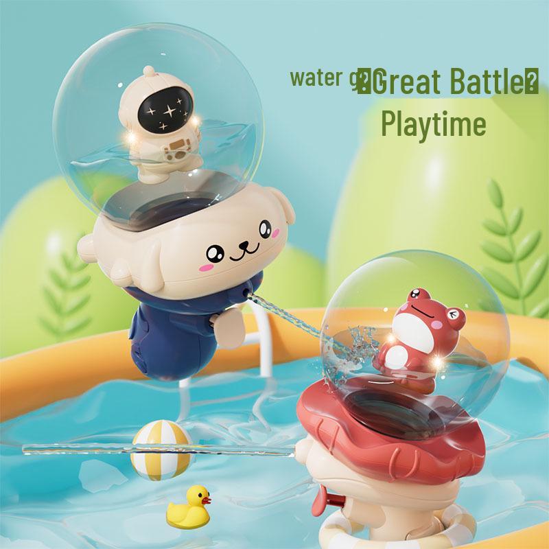 Children's Cute Cartoon Frog Astronaut Water Gun for Summer and Bath Play