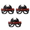 3pcs Halloween Glasses Set Pumpkin Bat Skeleton Costume Accessories Plastic Frame Party Decoration Eyewear