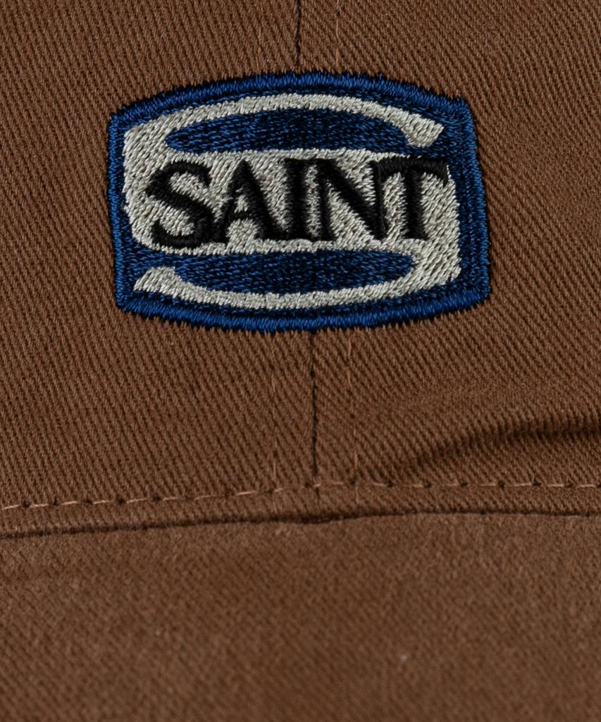 Wig Saint Block Logo Cotton Peach Ball Cap - Beige