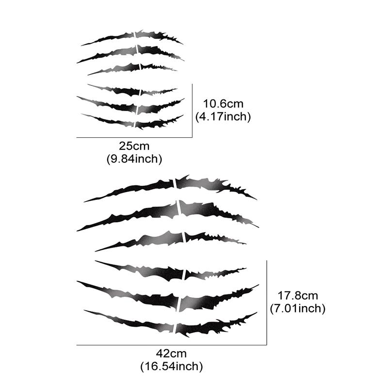 2Pcs Motorcycle Monster Claw Scratch Stickers Diy Motocross Helmet Body Vinyl Decals For Bmw Ktm Kawasaki Yamaha Suzuki Honda