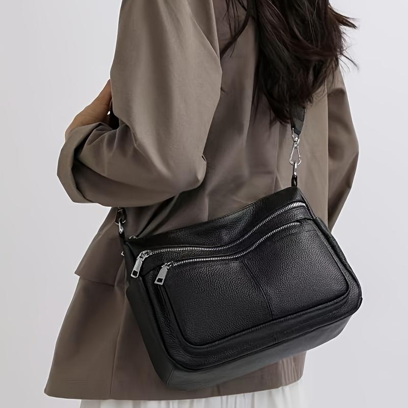 Ledertaschen Echtes Leder Mehrfachfach Umhänge-/Schultertasche für Damen