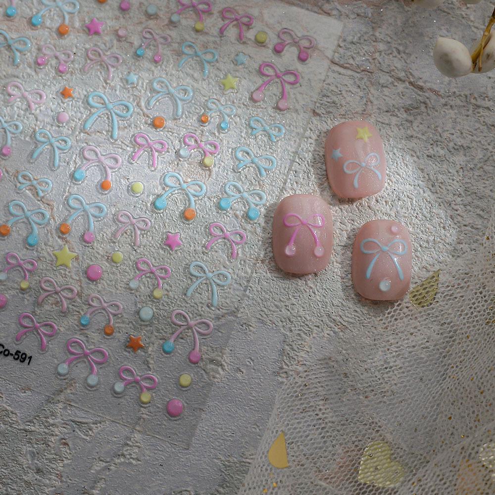 5D Pink Insect Nail Art Stickers with Adhesive - TikTok Hot Trend Jelly Phone Case