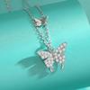 Elegant Butterfly Fairy Necklace for Women - Titanium Steel, Colorfast, Versatile Clavicle Chain