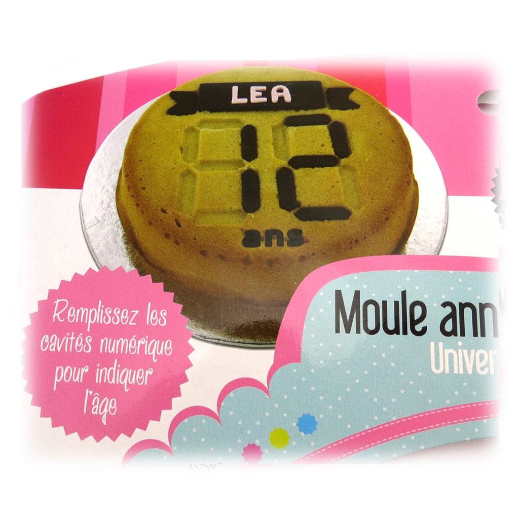 Les Trésors De Lily [P8917] - Moule silicone 'Anniversaire' universel bleu - 22x7. 5 cm