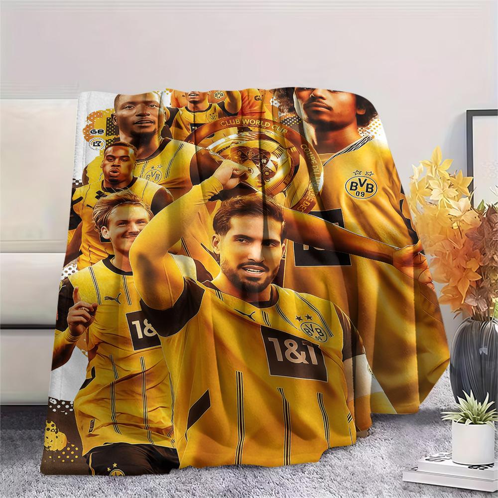 Borussia Dortmund Print FlAannel Blanket, High quality Comfortable for All Seasons, Home Decor, Warmth and Comfort