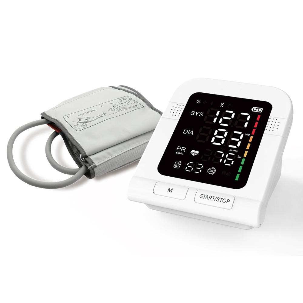 Digital Sphygmomanometer Bp Monitor Device Home Automatic Upper Arm Type Electronic Blood Pressure Monitor Plastic