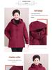 Extra Large Winter Cotton Padded Jacket for Plus Size Women - Warm Quilted Coat for Middle-Aged and Elderly