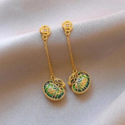 2024 Silver Needle Tassel Earrings: Light Luxury Chinese Style for Women