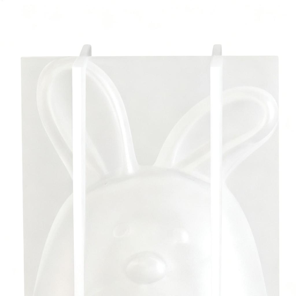Bunny Silicone Mold Geometric Facet Cute Thanksgiving 3D Silicone Mould Bunny Shaped Mold For Holiday Party Offices Home Room