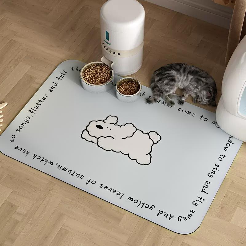 

Линия Щенок Резиновый Плейсмат Кошка Еда Напольный Коврик Абсорбирующие Товары для Питомцев Собака Большой Коврик для Миски Кошачьего Туалета 40X60cm 15.7X23.6in