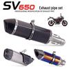 Kit de Escape e Silenciador em Aço Inoxidável SV650 para Motos - Instalação Fácil