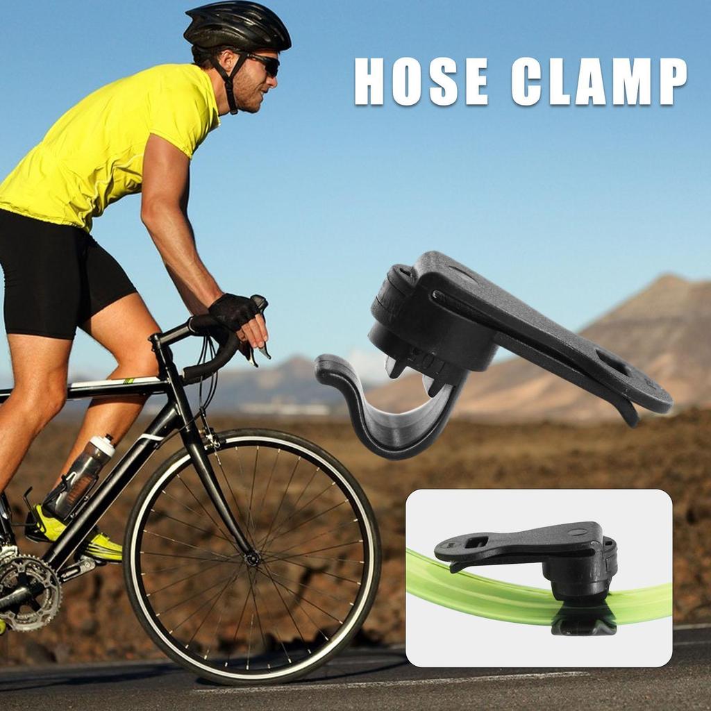 Black Water Tube Clip Durable Backpack Bladder Clip Drinking Tube Holder Outdoor Accessories Bike Tube Clip