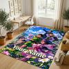 Personalized Crystal Velvet Carpet,Hunter × Hunter Custom Printed Name, Plush Area Rug For Home Indoor Decor