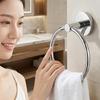 Bathroom Wall Towel Hoop with Round Metal Frame and Hardware Kit for Hand Towel Reach in Guest Washroom Wall Use