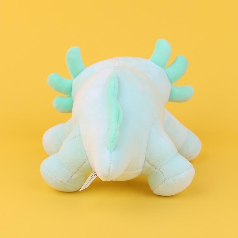 Cztery kolory przyczajona salamandra aksolotl kreskówka śliczna sześciokątna lalka dinozaura pluszowa zabawka dla dzieci