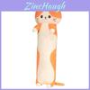 Adorable Happy Cat Long Plush Pillow Soft Toy Cute Cat Doll For Sleeping Support