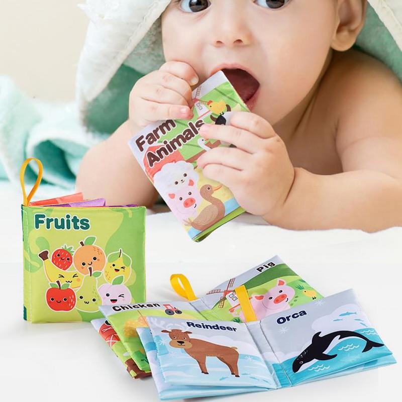 Soft Baby Fabric Book Interactive Sensory Activity Cloth Book For Babies First Educational Montessori Early Learning Game