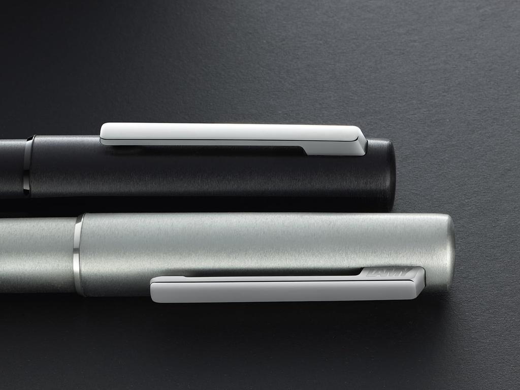 LAMY aion Black Ballpoint Pen Modern ballpoint pen with a seamless anodized aluminum body and stainless steel clip Medium nib Includes a black refill