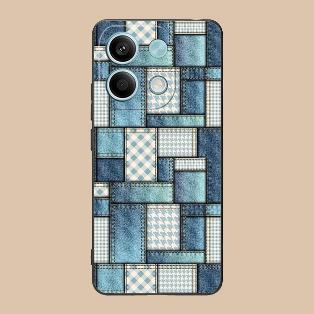 Jeans Texture Mobile Phone Case for POCO F7 F6 F5 F4 F3 F2 Pro GT C75 C71 C65 C61 C40 Pro Ultra Colorful Printing Cover Pretty