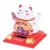 Lucky Cat Waving Arm Solar Powered Light Sensor Wealth Welcoming Fortune Cat Decoration for Home Car Dashboard