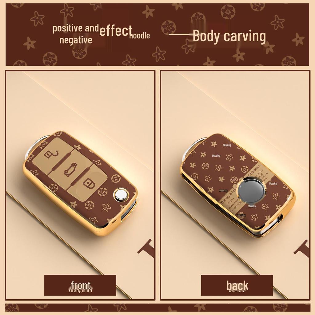 Módní kryt na klíčenku pro Volkswagen Polo, Golf, T-Cross, Tayron, Passat, CC, Sagitar