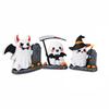 Halloween Graveyard Ghost Decorations 3pc Set Ghost Figures with Tombstones and Props for Indoor Outdoor Seasonal Display