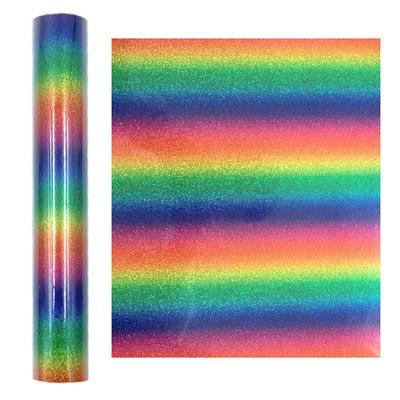 DIY Wärmeübertragung Selbstklebendes Vinyl Bündel Bekleidungsfolie Silhouette Papier Stoff Holografisches Regenbogen Bastelvinyl