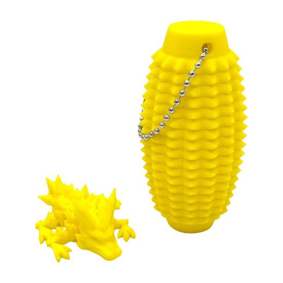 Spiky Grippie Stim Fidget Toy with Articulated Dragon Hand Massager Keychain Stress Relief Pain Stimming Tool Portable Bumpy Roller Sensory Toy