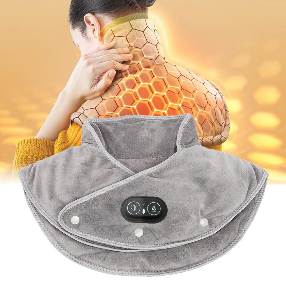 Electric Heating Shoulder Neck Pad Warm Back Brace Hot Compress Back Shawl Winter Massage Shawl Family Office Relaxation Tools