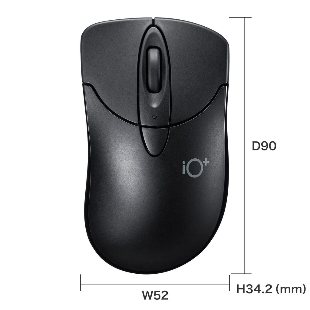 Sanwa Supply Bluetooth 3 Blue 5.0 Mouse, Quiet, Buttons, LED, Compact, "IO Plus" Series, Black, MA-IPBBS303BK