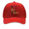 Golden Serif Initial Name Typography Sandwich Baseball Cap Sun Cap Outdoor Workouts Hat