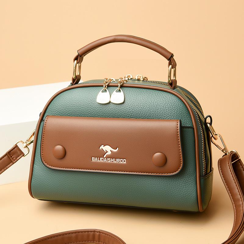 

Versatile Multi-layer Waterproof Tote: High-End Single Shoulder & Crossbody Bag вина червоного кольору